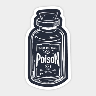 Poison bottle white Sticker